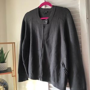 Eileen fisher zippered boxy sweater